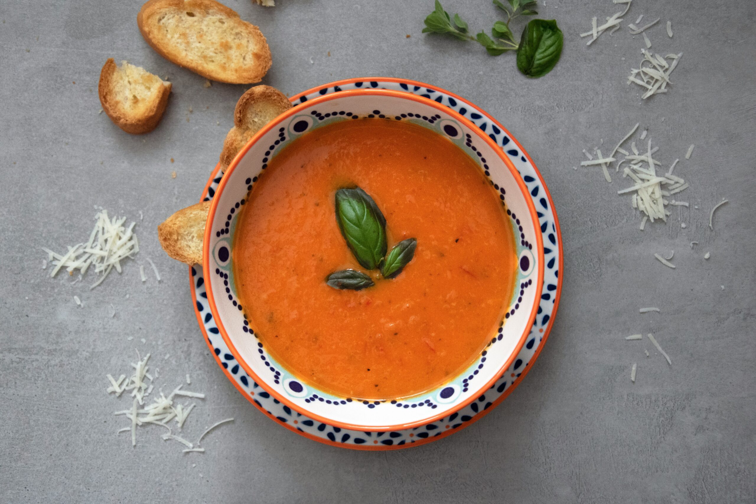 Tomato and Basil Vegan Soup